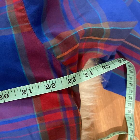 Vintage Ship N’ Shore Plaid Women’s Button Down Colorful Shirt Sz XXL Blue Red - Picture 9 of 11